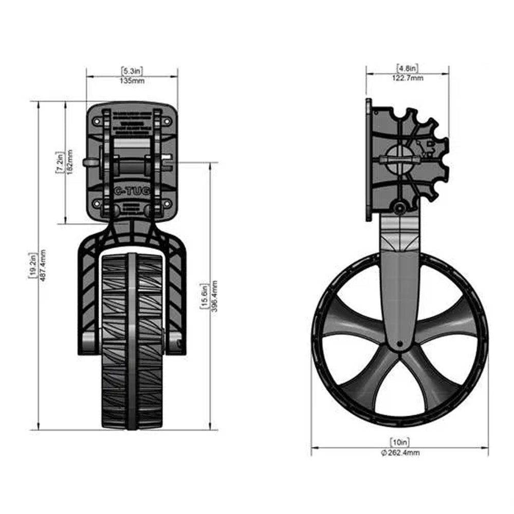 C-Tug Dinghy Wheels (Pair)