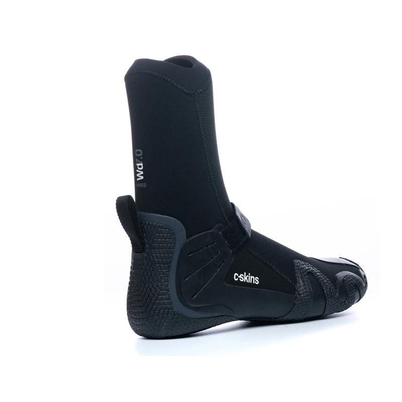 C-Skins Wired 7mm Adult GBS Round Toe Boots - Black/Charcoal