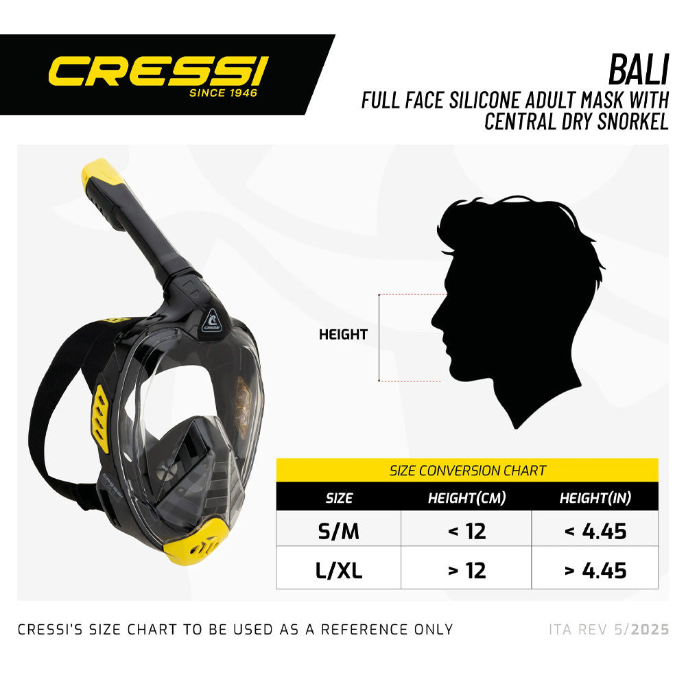 Cressi Bali Full Face Mask - Black / Blue