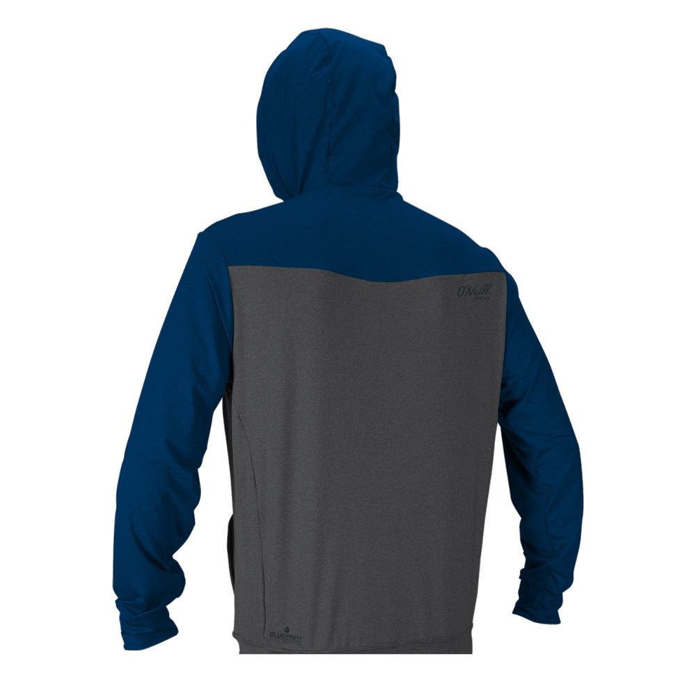 O'Neill Blueprint Full Zip Sun Hoodie Mens - Smoke/Deep Sea