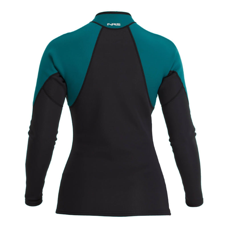 NRS Women's HydroSkin 1.5 Jacket - Black/Harbor