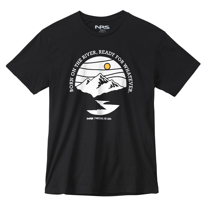 NRS Born On The River T-Shirt Mens - Black