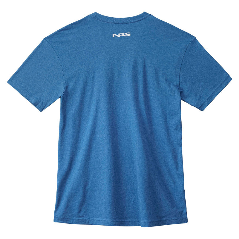 NRS Born On The River T-Shirt Mens - Cool Heather Blue