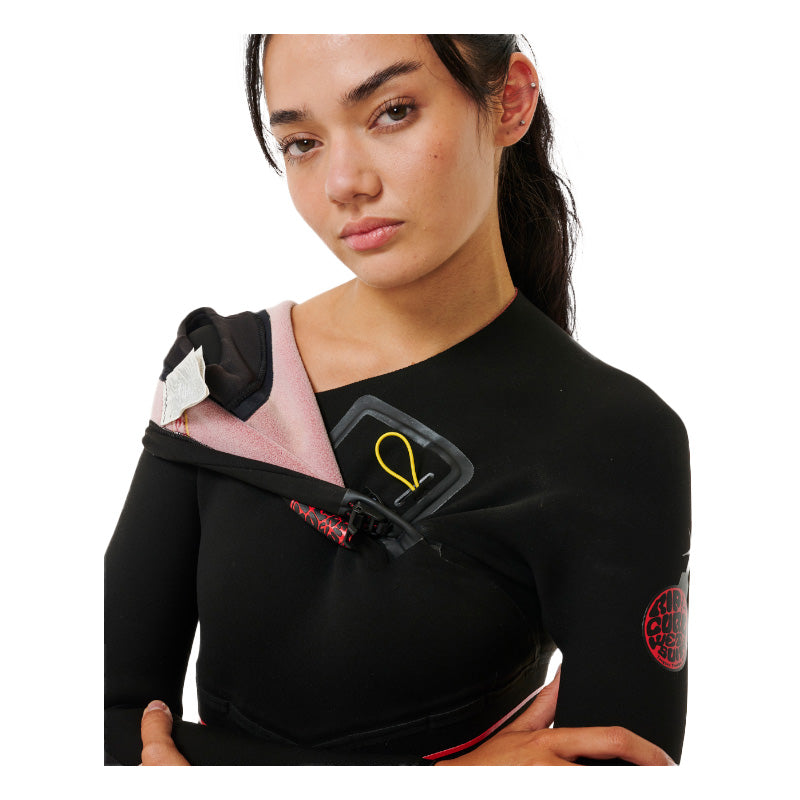 Ripcurl Women's Flashbomb Fusion 5/3 Zip Free Wetsuit (15HWFS) - Black