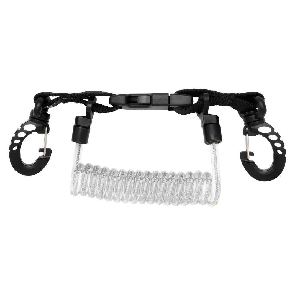 Cressi Spiral Lanyard With Clip Snap - Metal