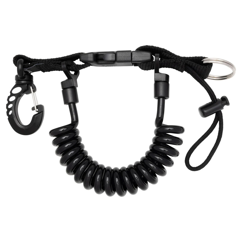 Cressi Spiral Lanyard With Ring - Metal