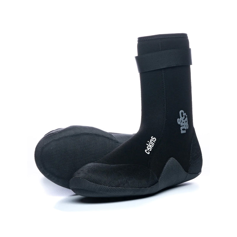 C-Skins Legend 6mm PolyPro Adult Round Toe Boots - Black/Charcoal