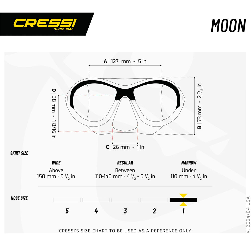 Cressi Junior Moon Mask and Top Snorkel Combo