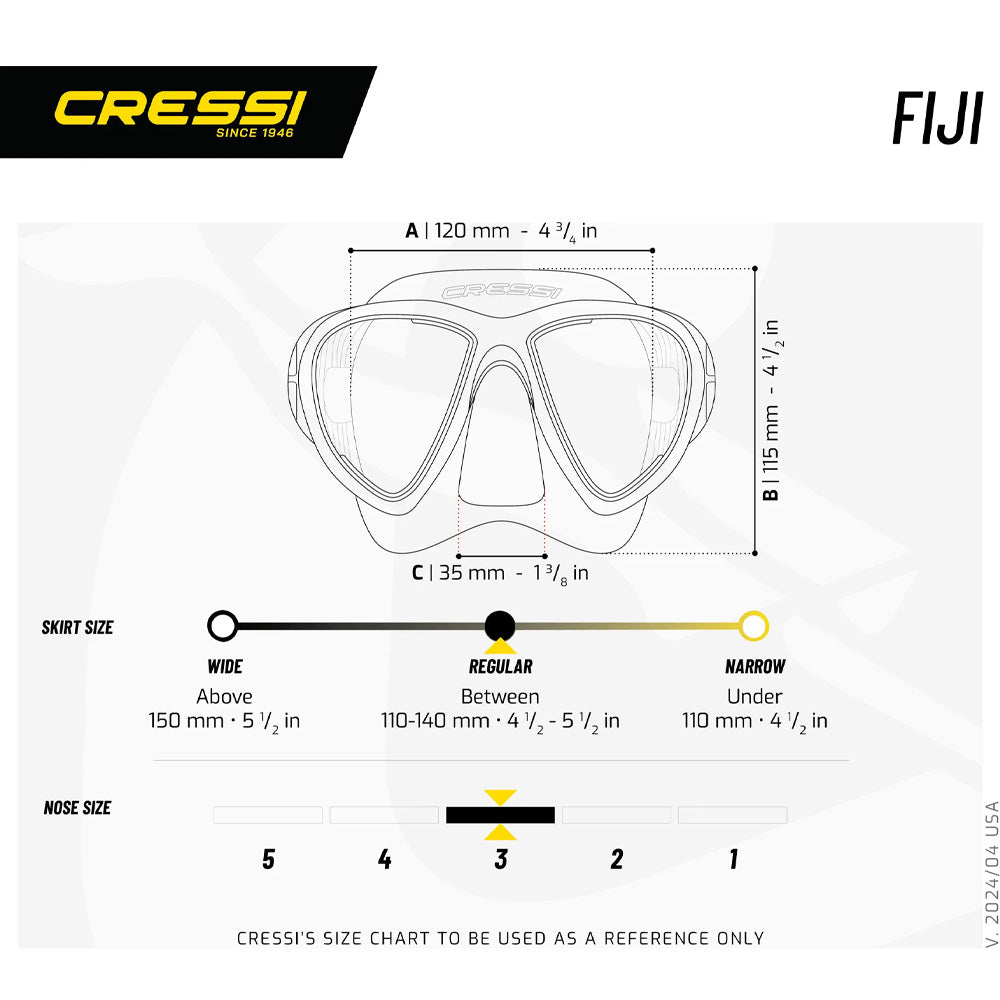 Cressi Fiji + Gamma Snorkel Combo