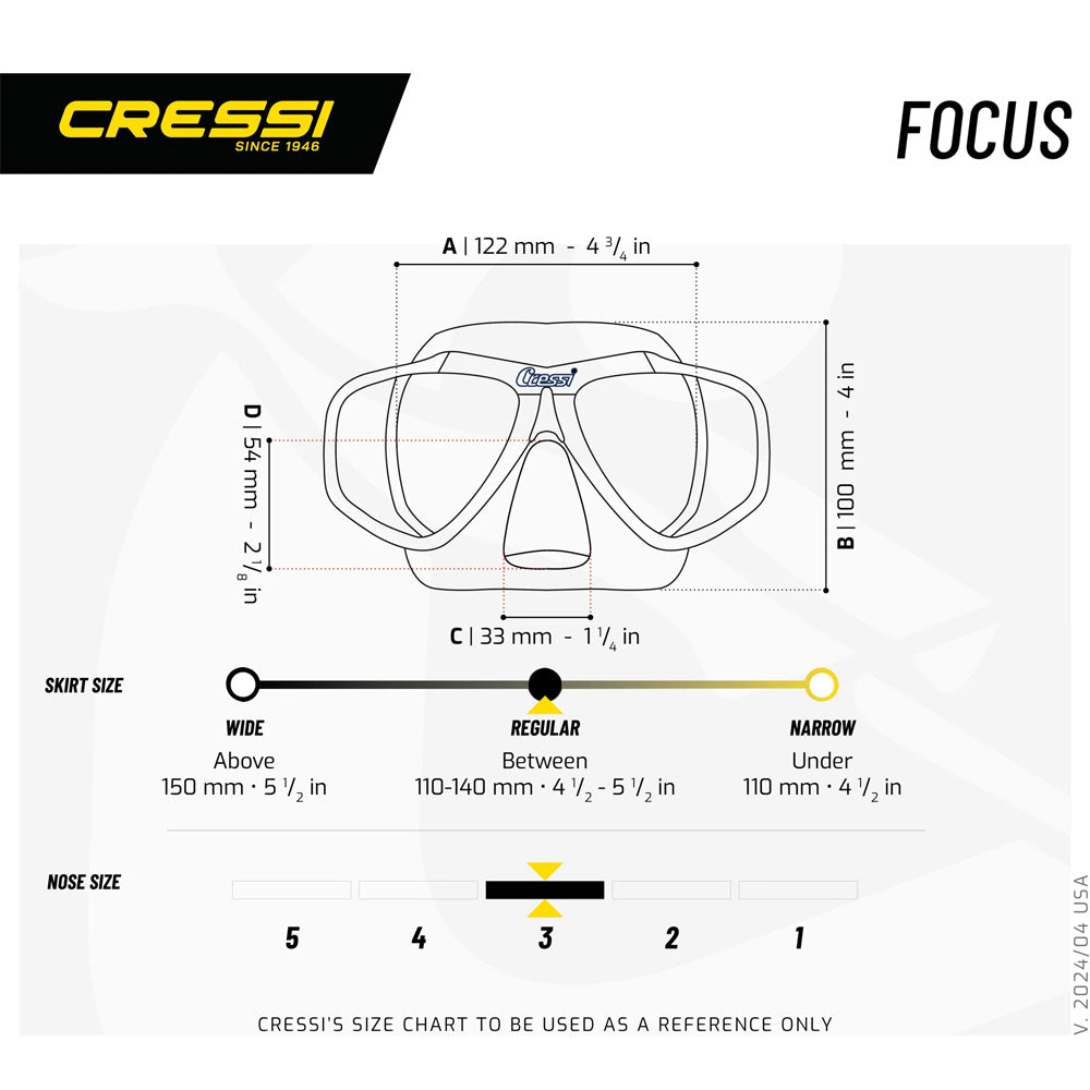 Cressi Focus Mask - Clear / Pink