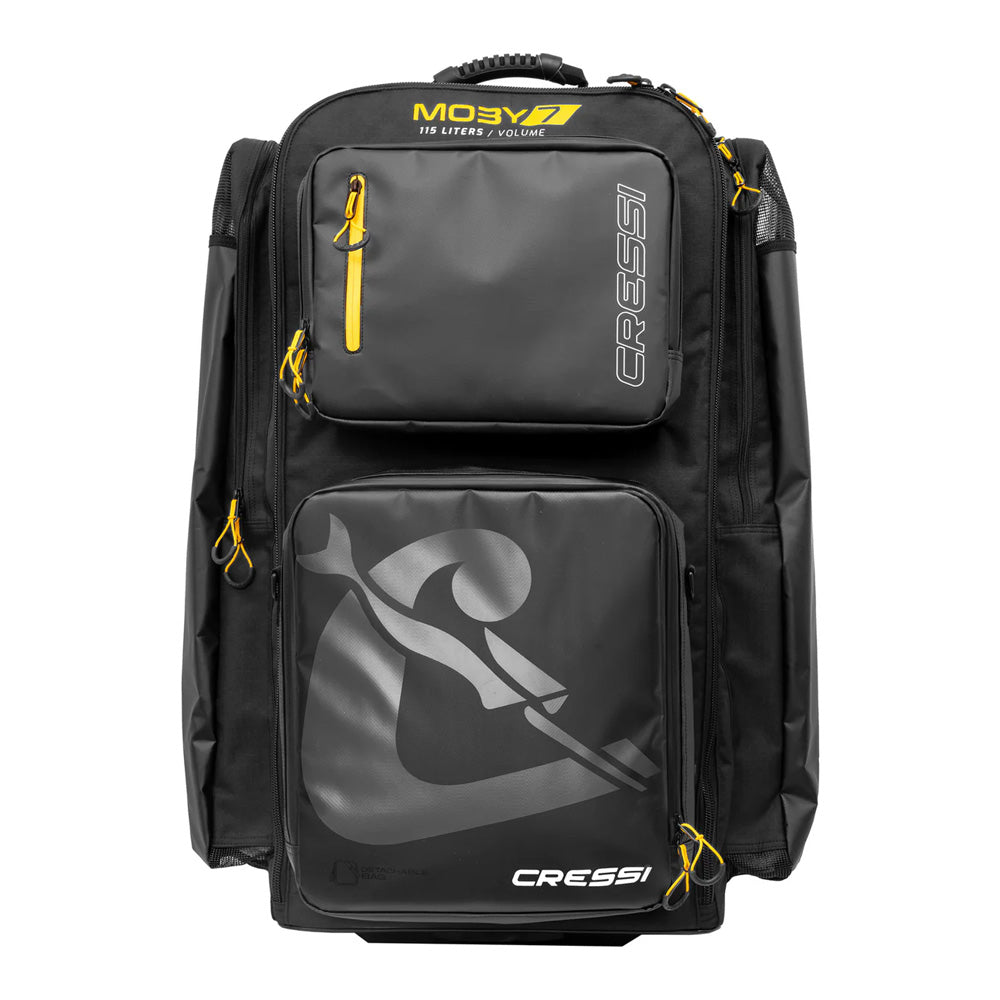 Cressi Moby 7 Trolley Bag - Black / Yellow