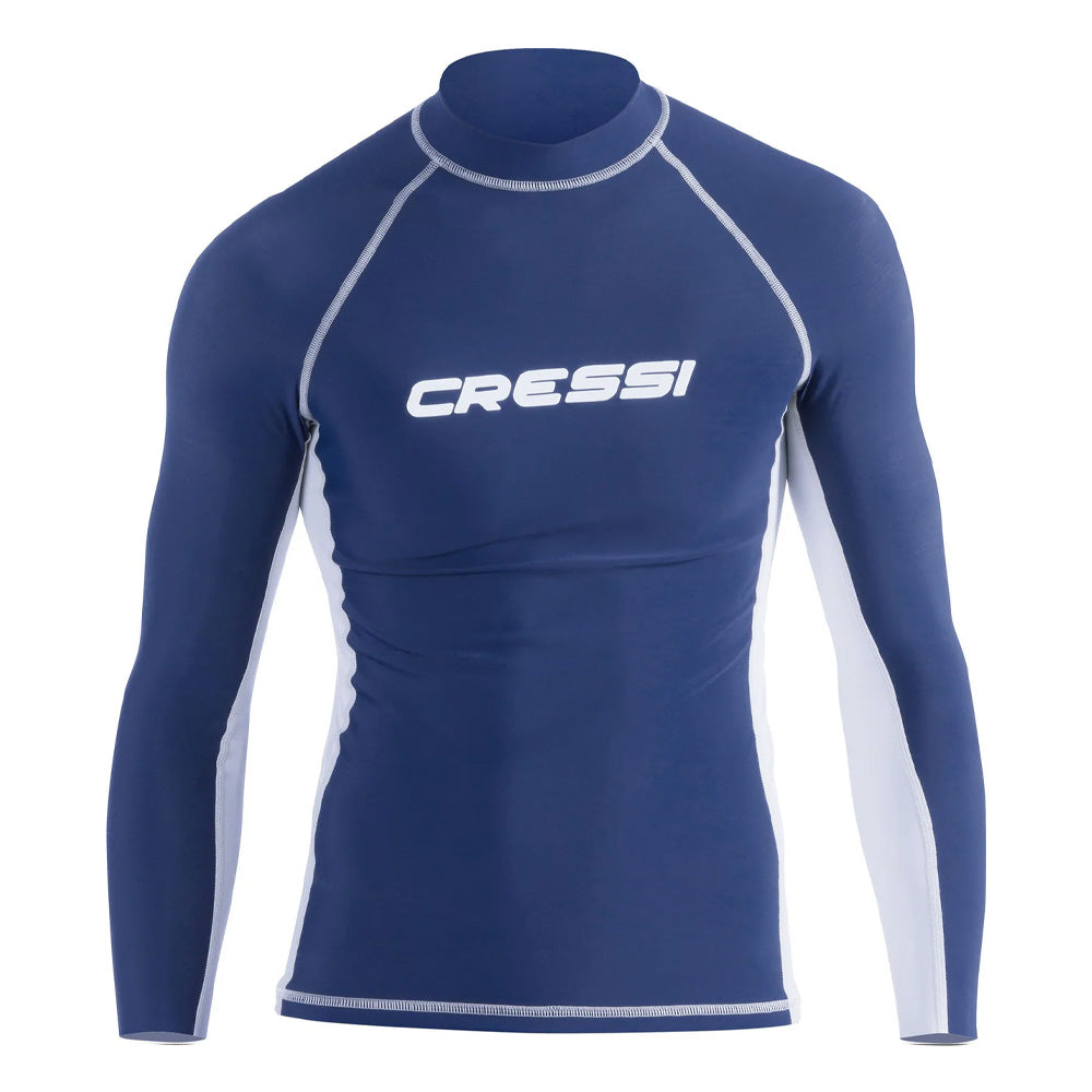 Cressi Mens Long sleeve Rash Vest - Blue / White