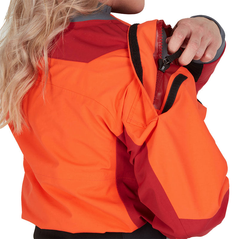 NRS Women's Axiom GORE-TEX Pro Drysuit - Poppy/Vino