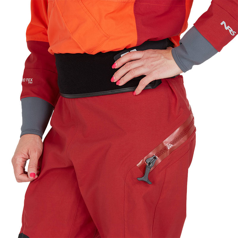NRS Women's Axiom GORE-TEX Pro Drysuit - Poppy/Vino