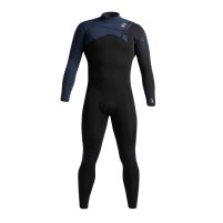 C-Skins Session 4:3 Mens GBS Chest Zip Steamer - Anthracite/Meteor X/Black X