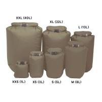 Exped Drybag - Olive Drabs - Size Guide