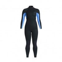 C-Skins Surflite 4:3 Women's GBS Back Zip Steamer - Black/Blue Tie Dye/Blue