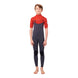 Ripcurl Boys Dawn Patrol Chest Zip Short Sleeve 2mm Wetsuit - Red