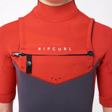 Ripcurl Boys Dawn Patrol Chest Zip Short Sleeve 2mm Wetsuit