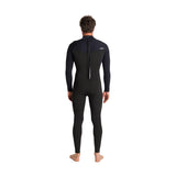 C-Skins NuWave Session 3:2 Mens Back Zip Steamer - Black/Black