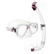 Cressi Marea Junior and Seal Dry Snorkel Combo - Clear / Pink