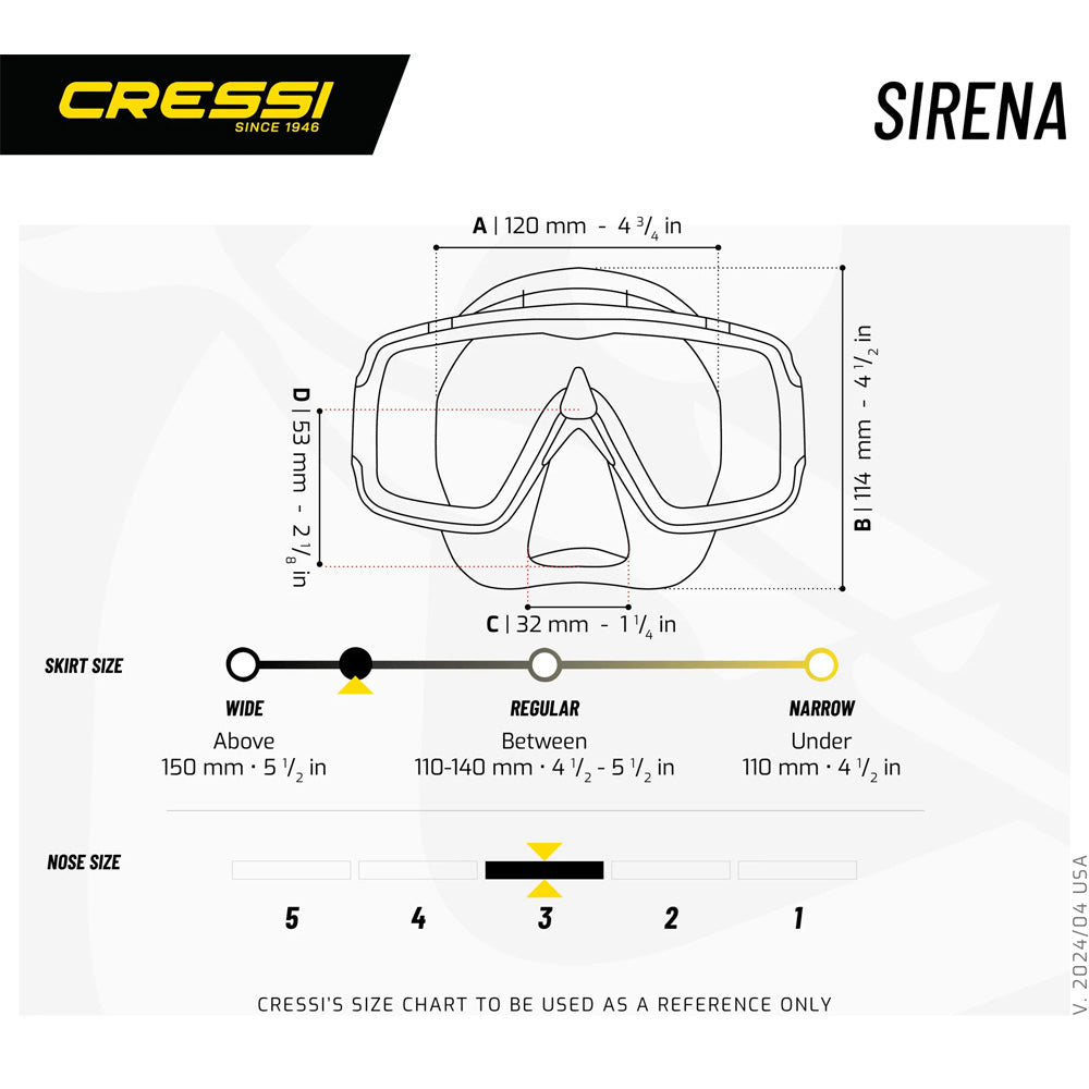 Cressi Sirena and Island 2.0 Combo