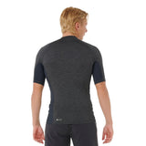 Rip Curl Dawn Patrol UV Short Sleeve Rash Guard - Black Marle