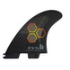 FCS II CI Upright Tri Fin Set - Black