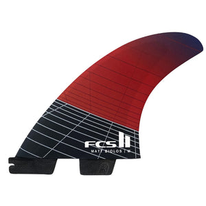 FCS II Matt Biolos Tri Fin Set - Red