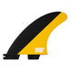 FCS II Mick Fanning Tri Fins - Black/Mango