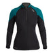 NRS Women's HydroSkin 1.5 Jacket - Black/Harbor