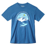 NRS Born On The River T-Shirt Mens - Cool Heather Blue