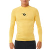 Ripcurl Waves UPF Perf Long Sleeve Rash Vest - Yellow