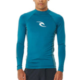 Ripcurl Waves UPF Perf Long Sleeve Rash Vest - Deep Ocean