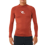 Ripcurl Waves UPF Perf Long Sleeve Rash Vest - Red