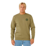 Ripcurl Wetsuit Icon Crew Fleece Mens - Surplus Green
