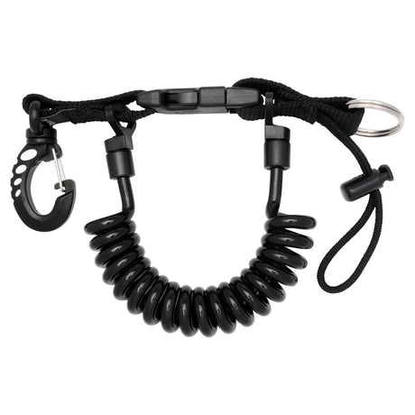 Cressi Spiral Lanyard With Ring - Metal