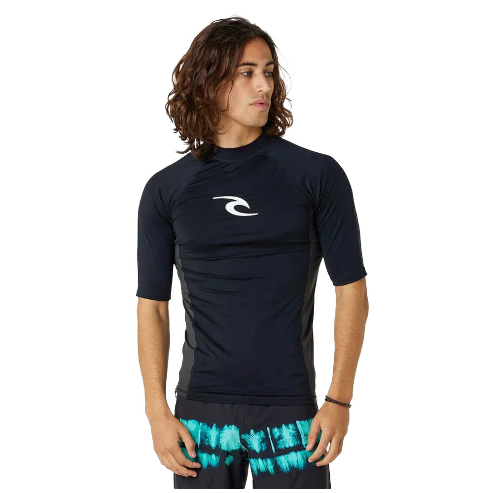 Ripcurl Waves UPF Perf Short Sleeve Rash Vest Mens