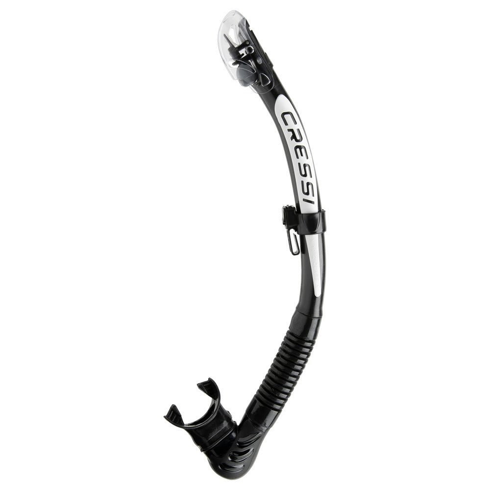 Cressi Alpha Ultra Dry Snorkel - Clear / Black / White