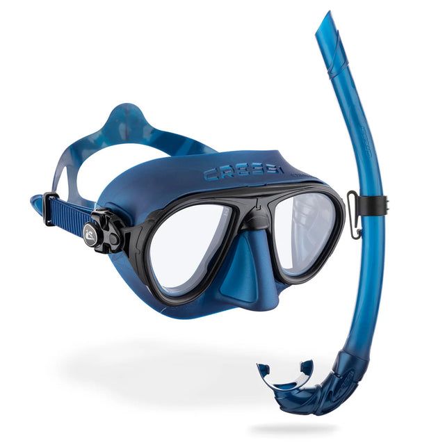 Cressi Calibro + Corsica Snorkel Combo - Blue Metal