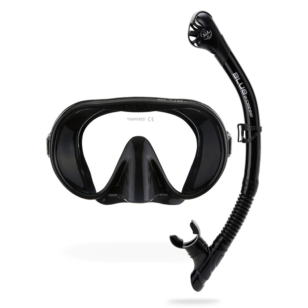 Cressi Musa + Scilla Snorkel Combo - Black