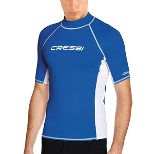 Cressi Men's Short Sleeve Rashguard - Blue / White