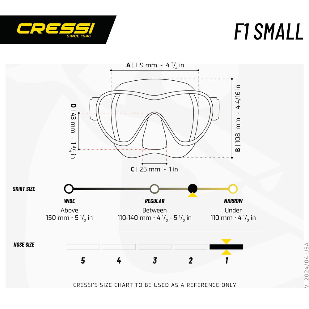 Cressi F1 Small Mask