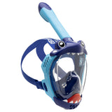 Cressi Kiddy Full Face Snorkelling Mask - Azure / Blue / Blue