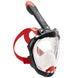 Cressi Kiddy Full Face Snorkelling Mask - Black / Clear / Red