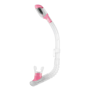 Cressi Mini Dry Snorkel - Clear / Pink