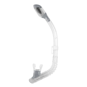 Cressi Mini Dry Snorkel - Clear / Silver