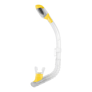 Cressi Mini Dry Snorkel - Clear / Yellow