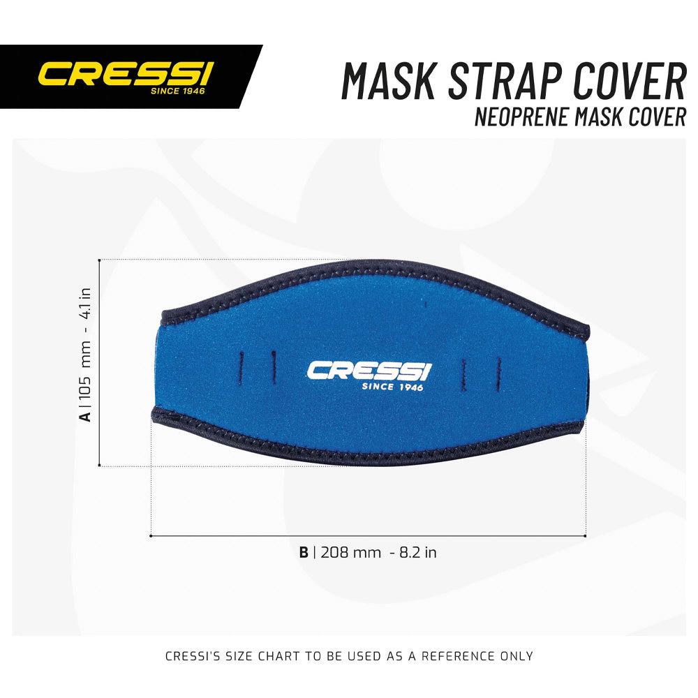 Cressi Neoprene Mask Strap Cover - Blue