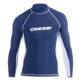 Cressi Mens Long sleeve Rash Vest - Blue / White